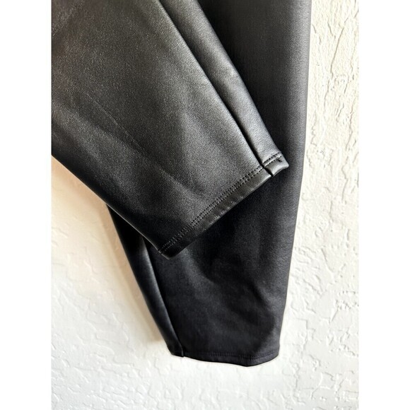 Loft Woman's Faux Leather Pull On Leggings Size 14 Grunge Moto Rock Punk Retro - Picture 13 of 16